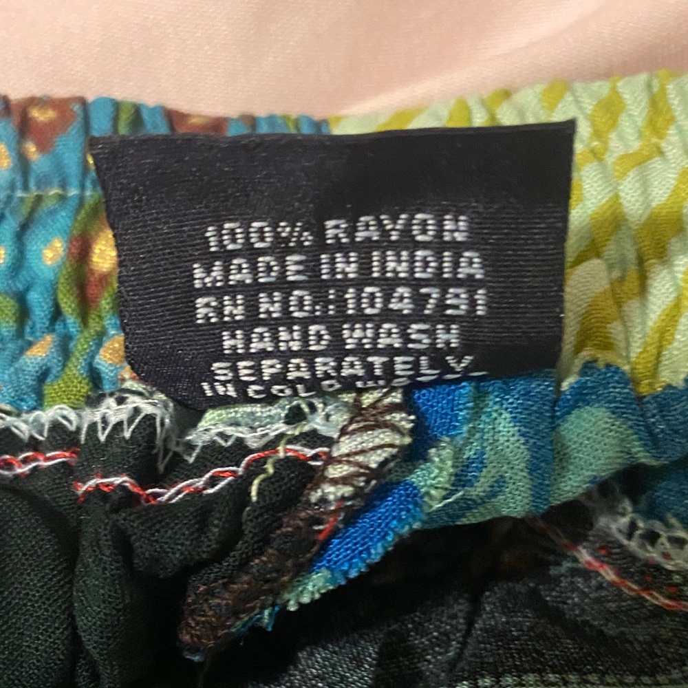 Nwot Advance Apparels Multicolor Patchwork Cuffed… - image 7